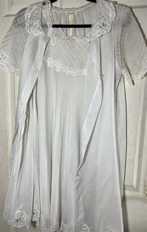 christian dior nightgown vintage|Christian Dior vintage robe.